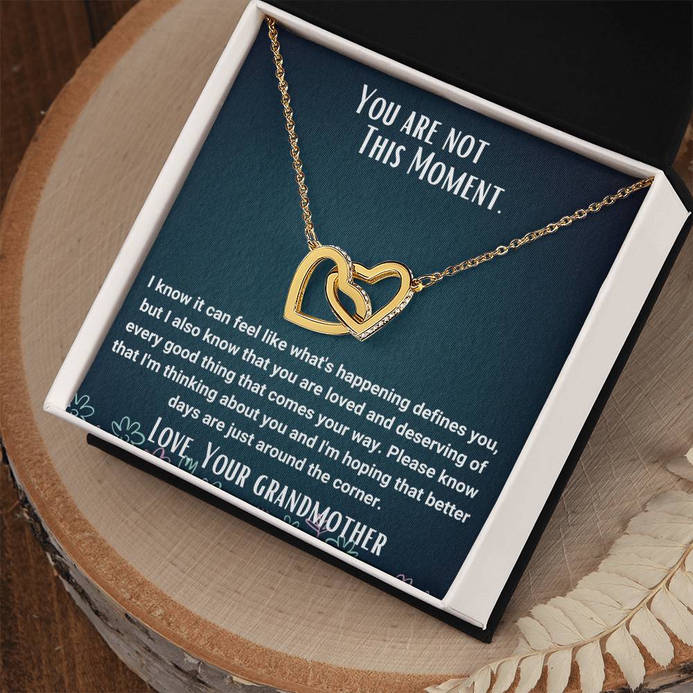 Interlocked Necklace Encouragement To Granddaughter Interlocking Hearts Necklace