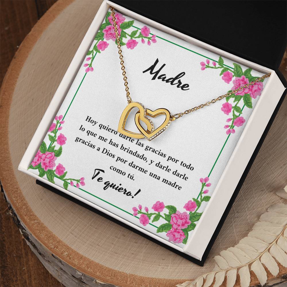Madre Hoy Quiero Darte Las Gracias Por Todo Lo Que Me Has Brindado Interlocking Hearts Necklace
