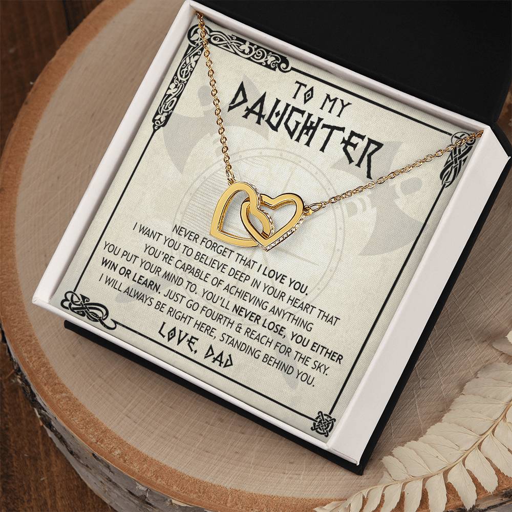 Meaningful Gift For Daughter From Dad Interlocking Hearts Necklace