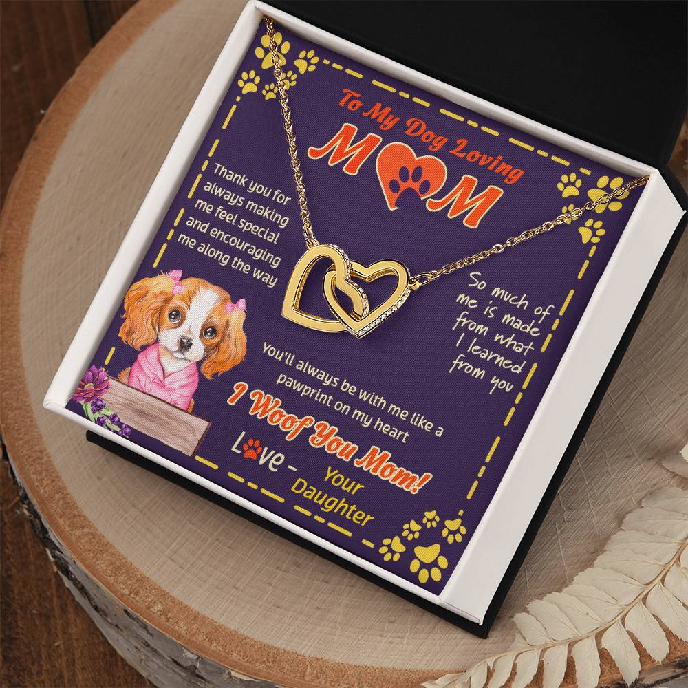 To My Mom - You'Ll Always Be With Me - Necklace Interlocking Hearts Necklace