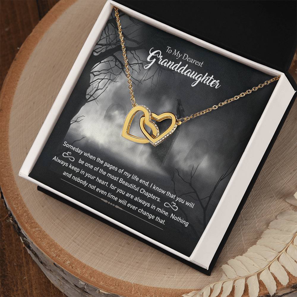 Necklace For Dearest Grand Daughter Interlocking Hearts Necklace