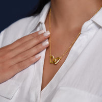 To My Daughter Interlocking Hearts Necklace Message Card