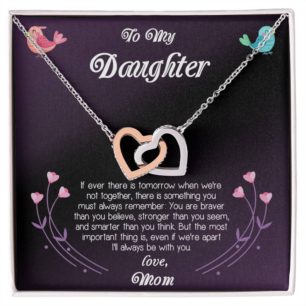 Gift For Daughter Interlocking Hearts Necklace