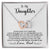 To My Daughter - Never Forget That I Love You - Interlocking Hears Necklace Interlocking Hearts Necklace