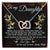 To My Daughter Interlocking Hearts Necklace