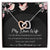 My Dear Wife Interlocking Hearts Necklace Message Card