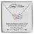 'To My Loving Mom' Linked Hearts - Thank You For All That You Are Interlocking Hearts Necklace