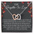 To My Daughter-In-Law Interlocking Hearts Necklace Message Card