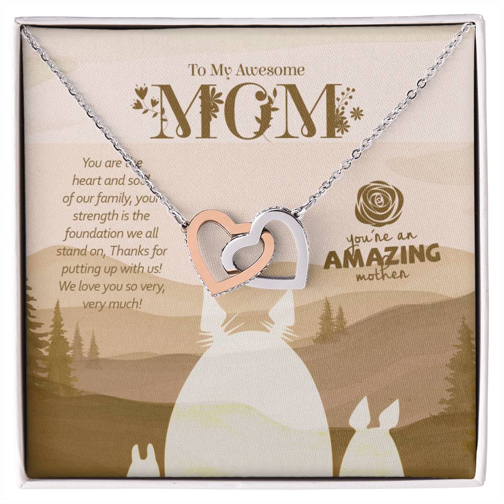 Special Edition. You Are The Heart &amp; Soul Of Our Family Mom Interlocked Hearts Necklace Tm2V10 Interlocking Hearts Necklace