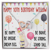 16. Happy 10Th Birthday Willow Interlocking Hearts Necklace