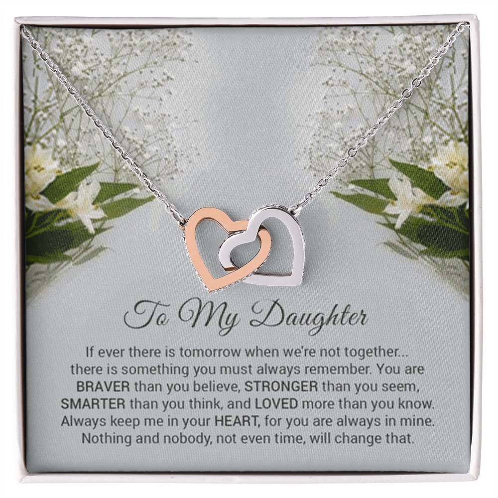 Interlocking Hearts - To Daughter Interlocking Hearts Necklace