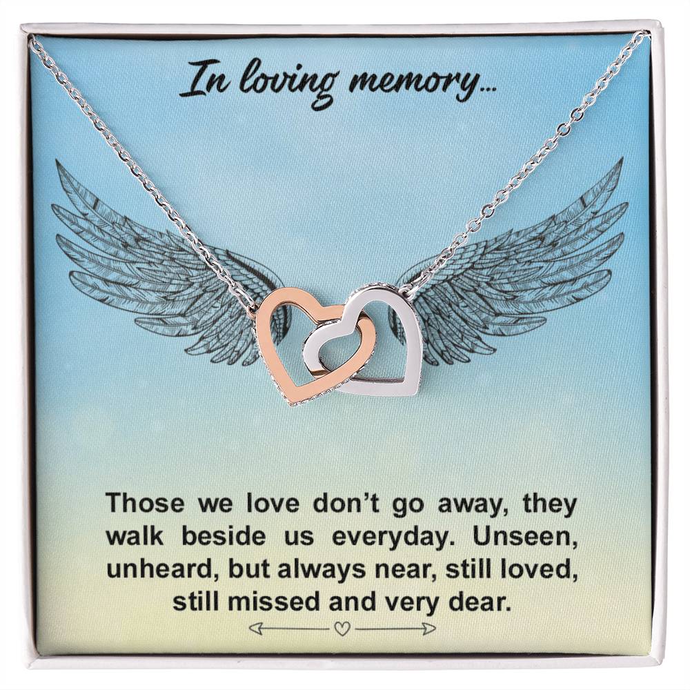 Interlocked Hearts Necklace - Loving Memories Interlocking Hearts Necklace