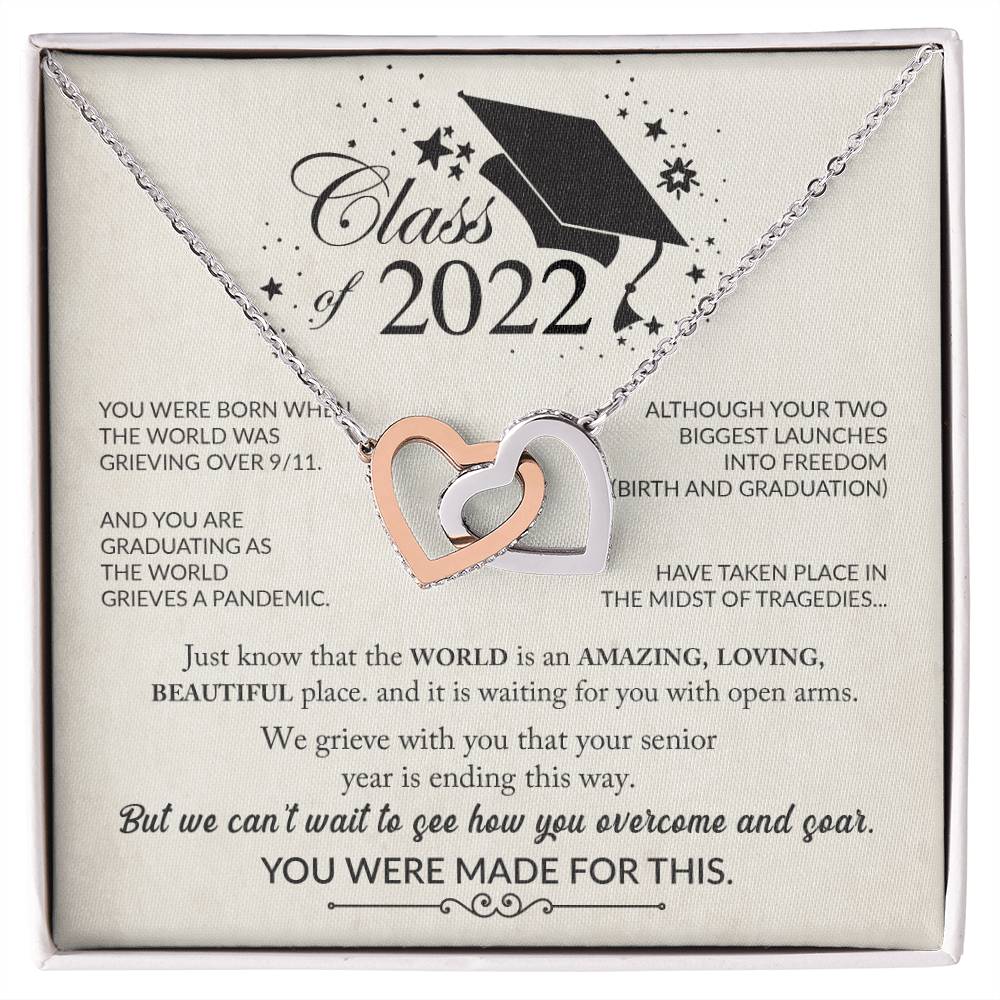 Daughter Graduation Gifts - Infinity Heart Necklace With Message Card Perfect Gift For Her Interlocking Hearts Necklace