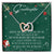 To My Granddaughter Interlocking Hearts Necklace Message Card