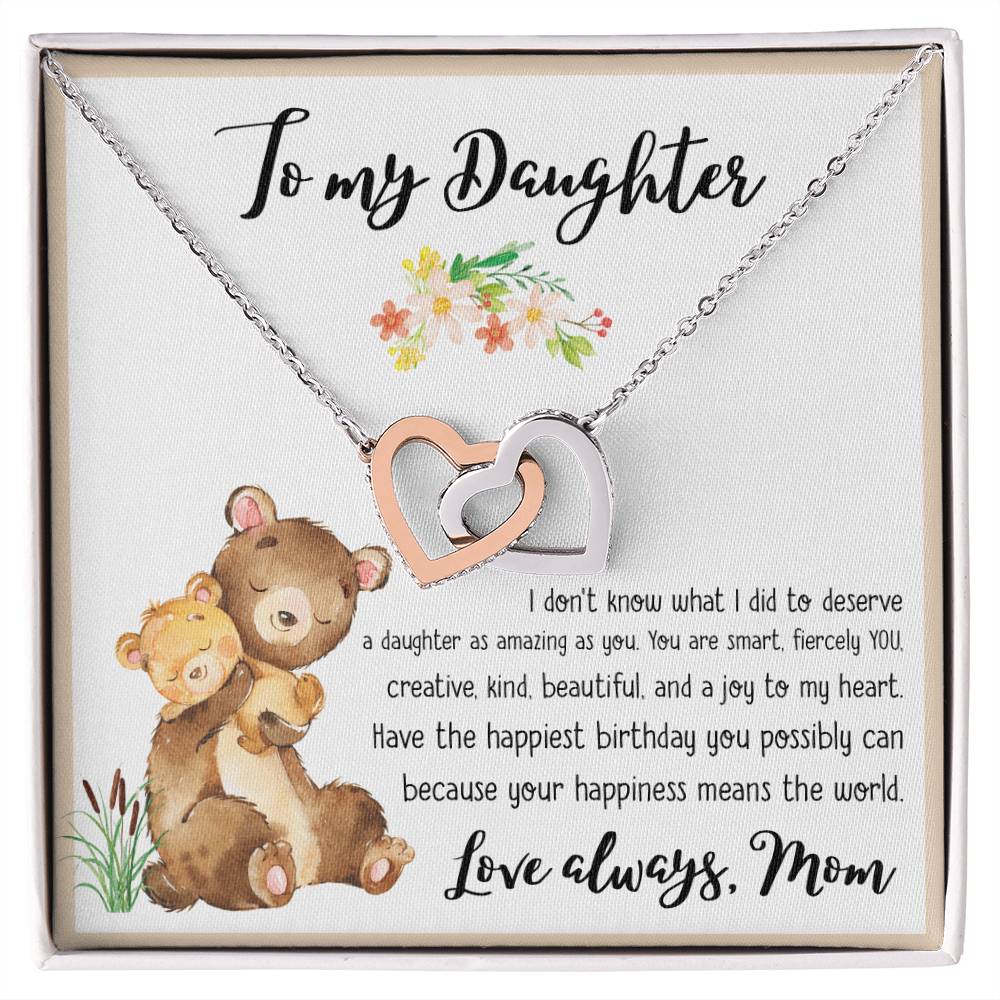 Joy To My Heart - Best Gift For Daughter Interlocking Hearts Necklace