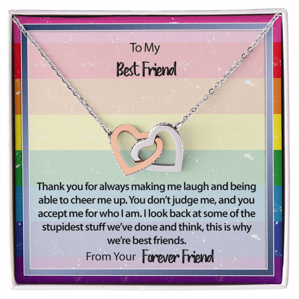 This Is Why We'Re Best Friend Necklace Interlocking Hearts Necklace