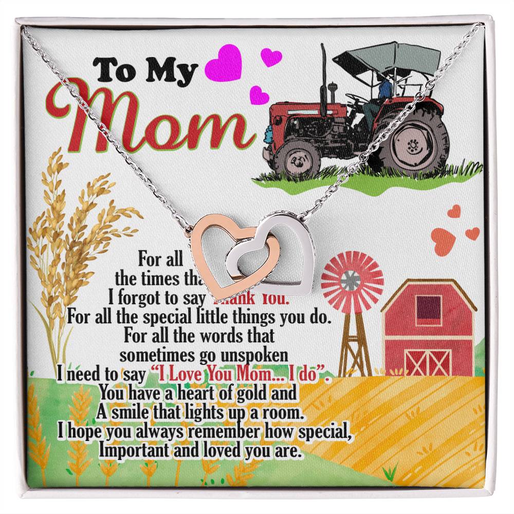 Farmer'S Mom - Interlocking Heart Necklace Interlocking Hearts Necklace