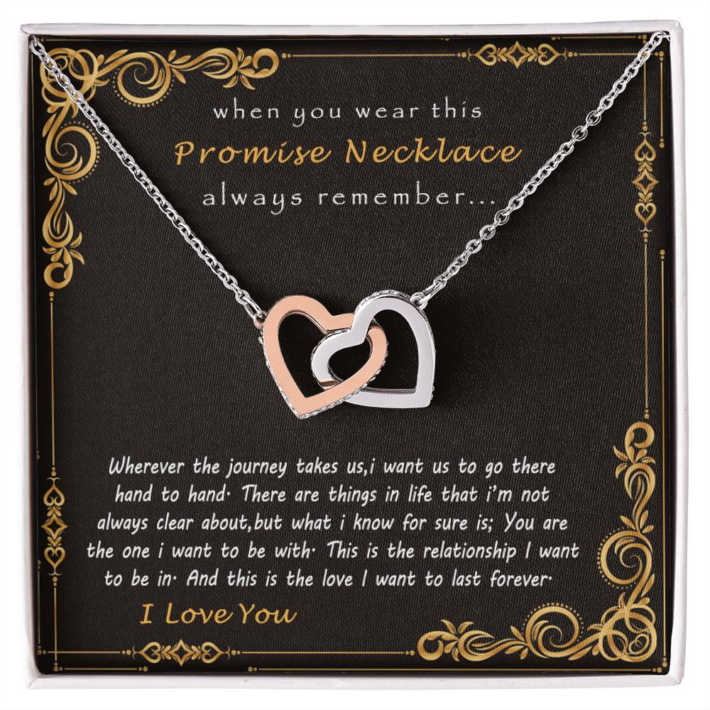 Promise Necklace Interlocking Heart Necklace Interlocking Hearts Necklace