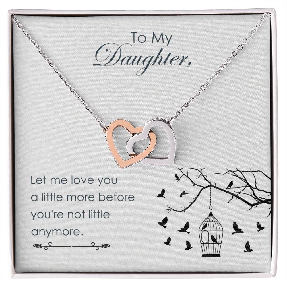 To My Daughter - Interlocking Hearts Necklace5