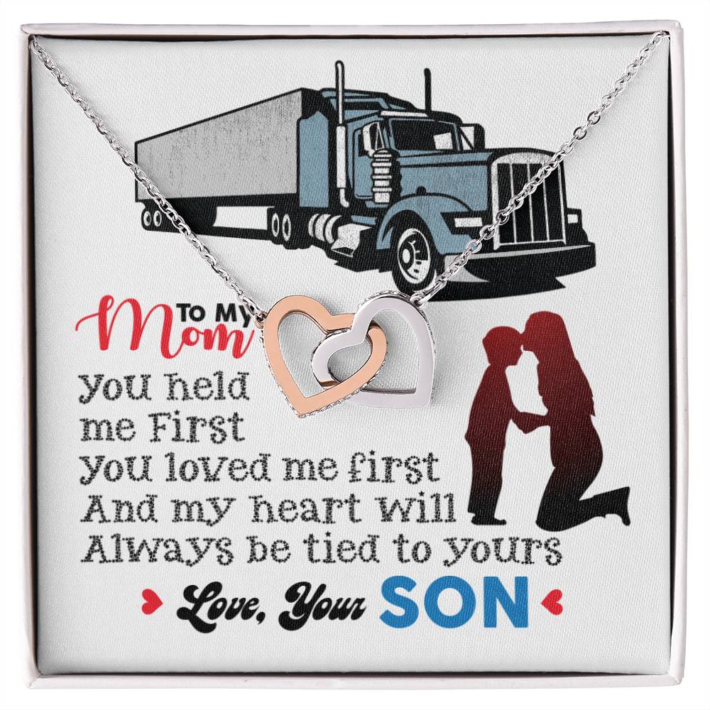 Trucker&#39;S Mom - Interlocking Heart Necklace Interlocking Hearts Necklace