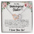To My Unbiological Sister - Love You Sis Interlocking Hearts Necklace
