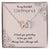 To My Beautiful Girlfriend I Loved You Yesterday Interlocking Hearts Necklace