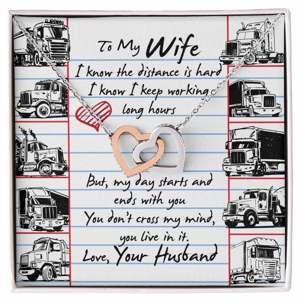 Trucker&#39;S Wife - Interlocking Heart Necklace Interlocking Hearts Necklace