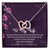 To My Wife Interlocking Hearts Necklace Message Card