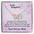 To My Daughter Always With You Never Ending Love Hearts Necklace Love Mom Interlocking Hearts Necklace