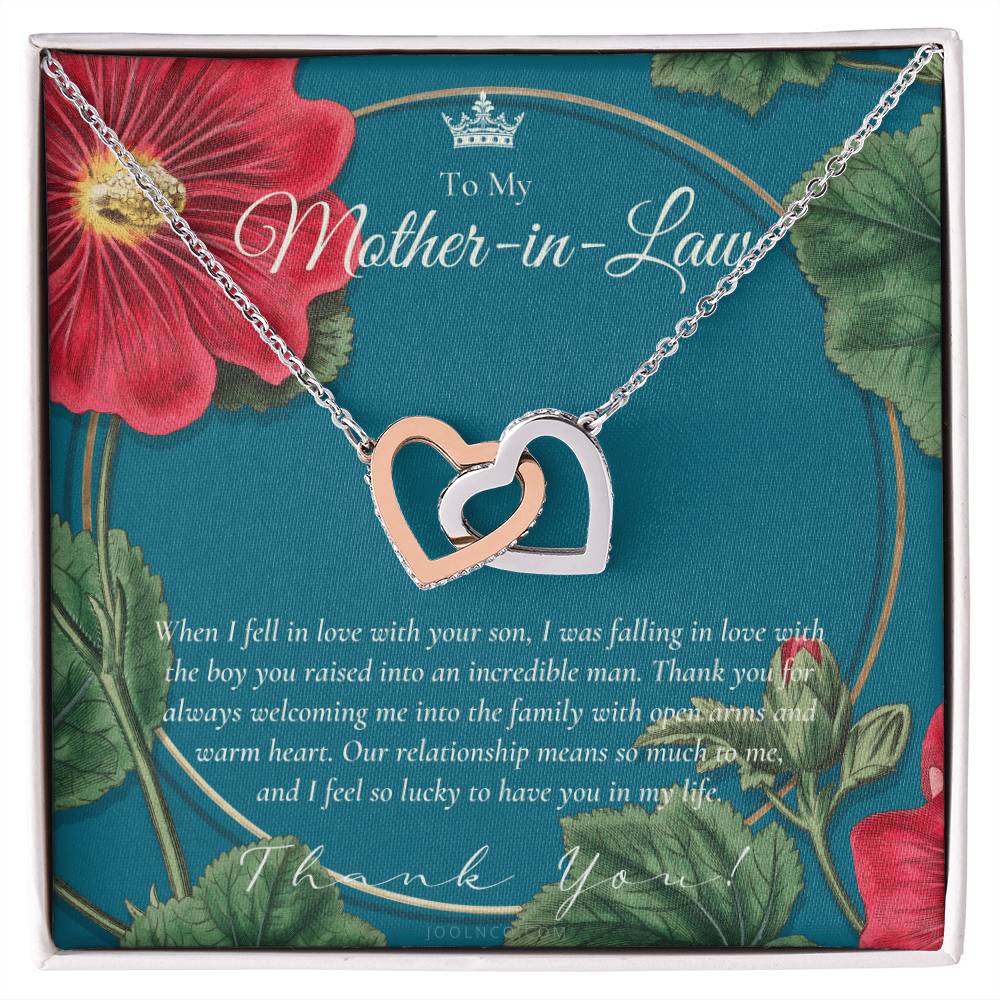 Mother In Law Gift Mom In Law Jewelry Mother'S Day Gift For Mother-In-Law Gift For Mother In Law Mother-In-Law Necklace Interlocking Hearts Necklace