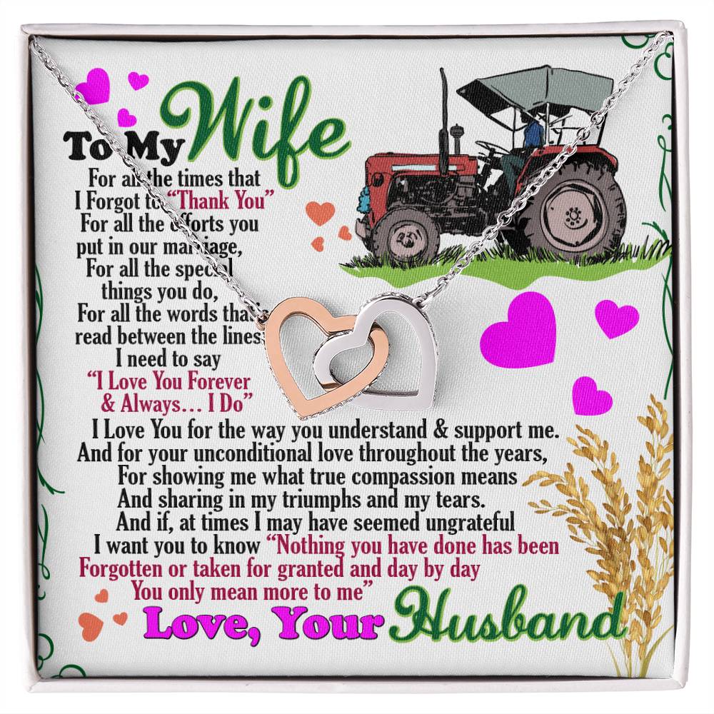 Farmer&#39;S Wife - Interlocking Heart Necklace Interlocking Hearts Necklace