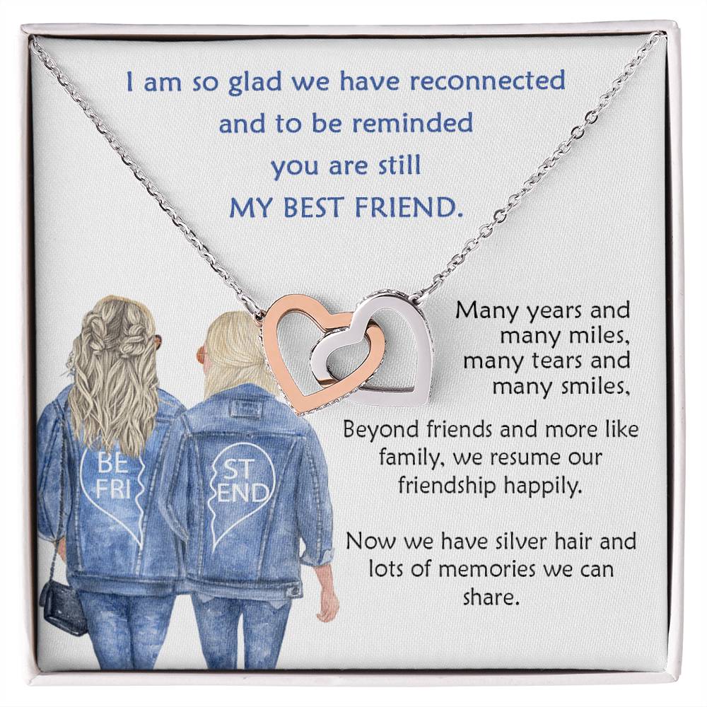 My Best Friend Interlocking Hearts Necklace Bff