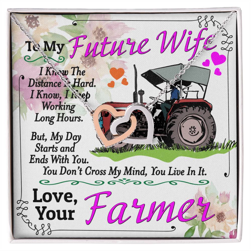 Farmer&#39;S Future Wife - Interlocking Heart Necklace Interlocking Hearts Necklace