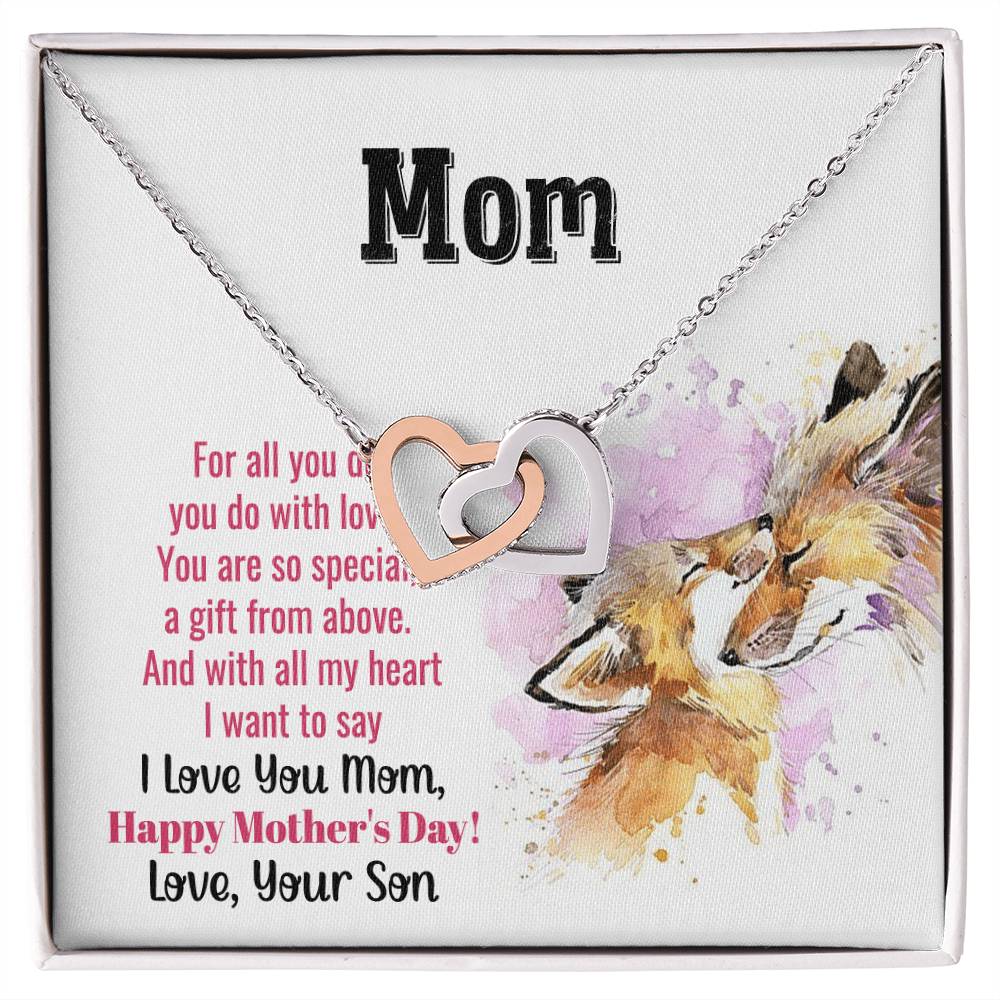 Gift For Mom - Mom You Are So Special Interlocking Hearts Necklace