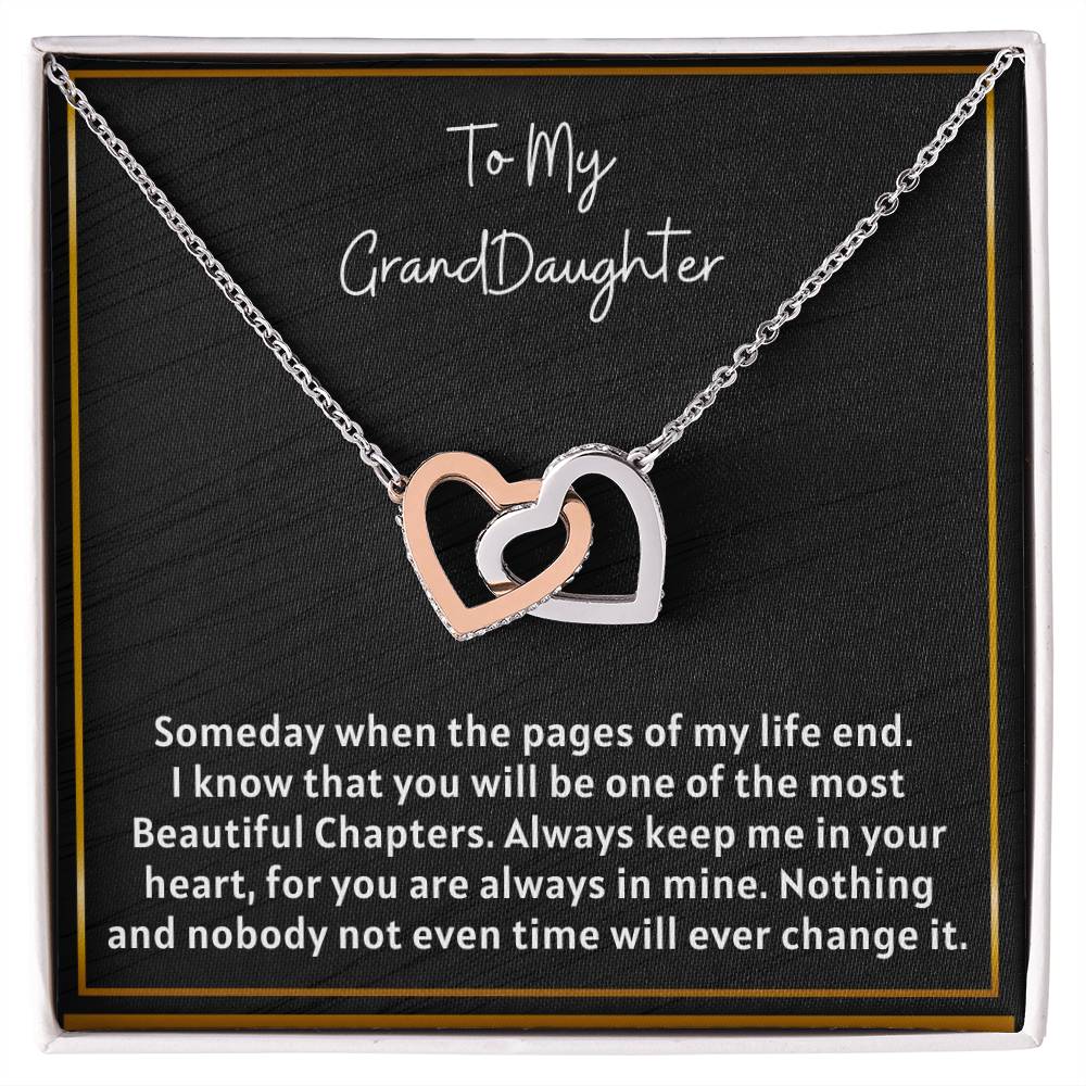 Grand Daughter - Inetrlocking Heart Interlocking Hearts Necklace