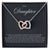To My Daughter - Tomorrow - Necklace Interlocking Hearts Necklace