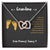 Grandma I Can'T Wait To Meet You - Yellow Version Interlocking Hearts Necklace