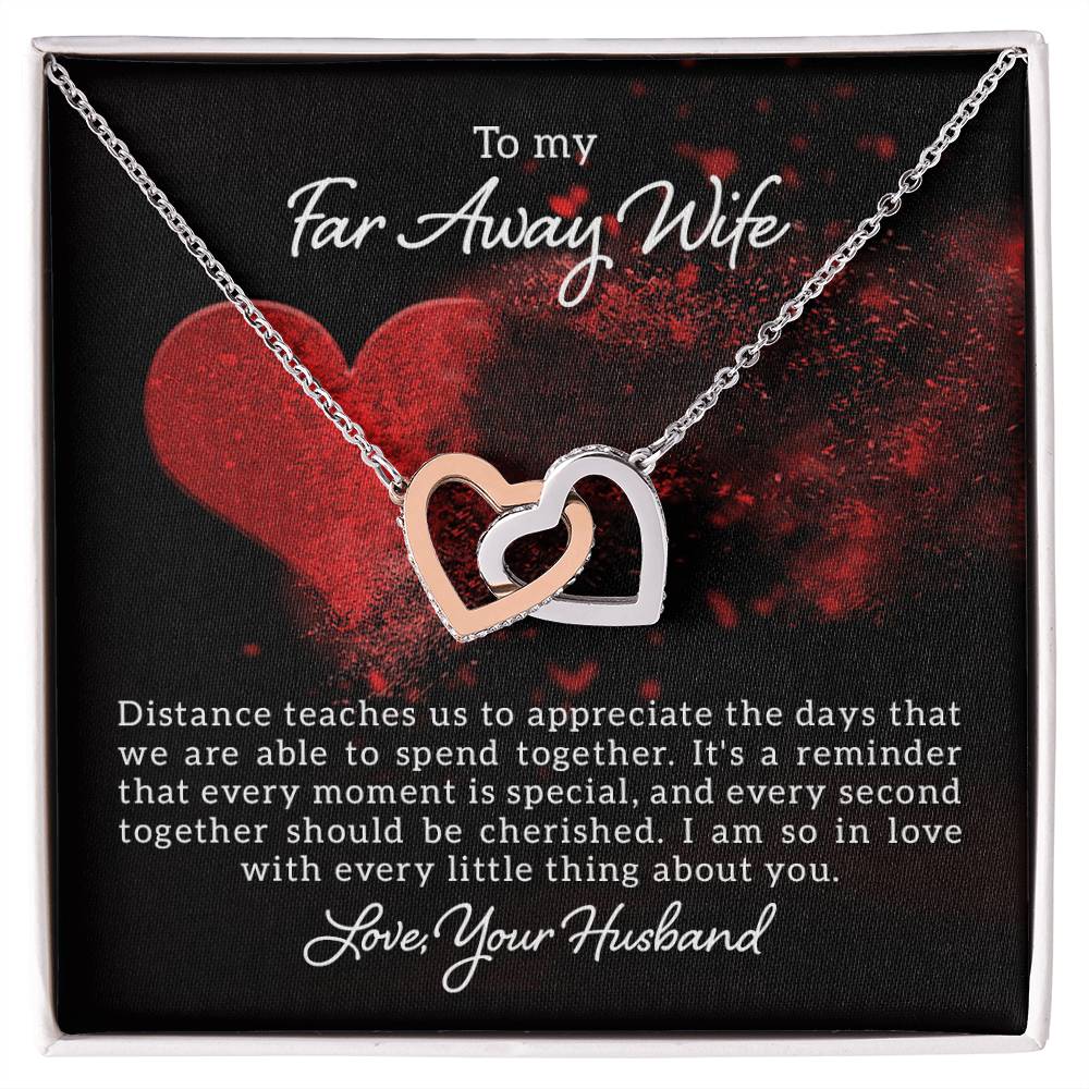 To My Wife Necklace Anniversary Gift For Wife Birthday Gift For Wife Gift For Wife Necklace For Wife Gift For Wife Birthday Interlocking Hearts Necklace