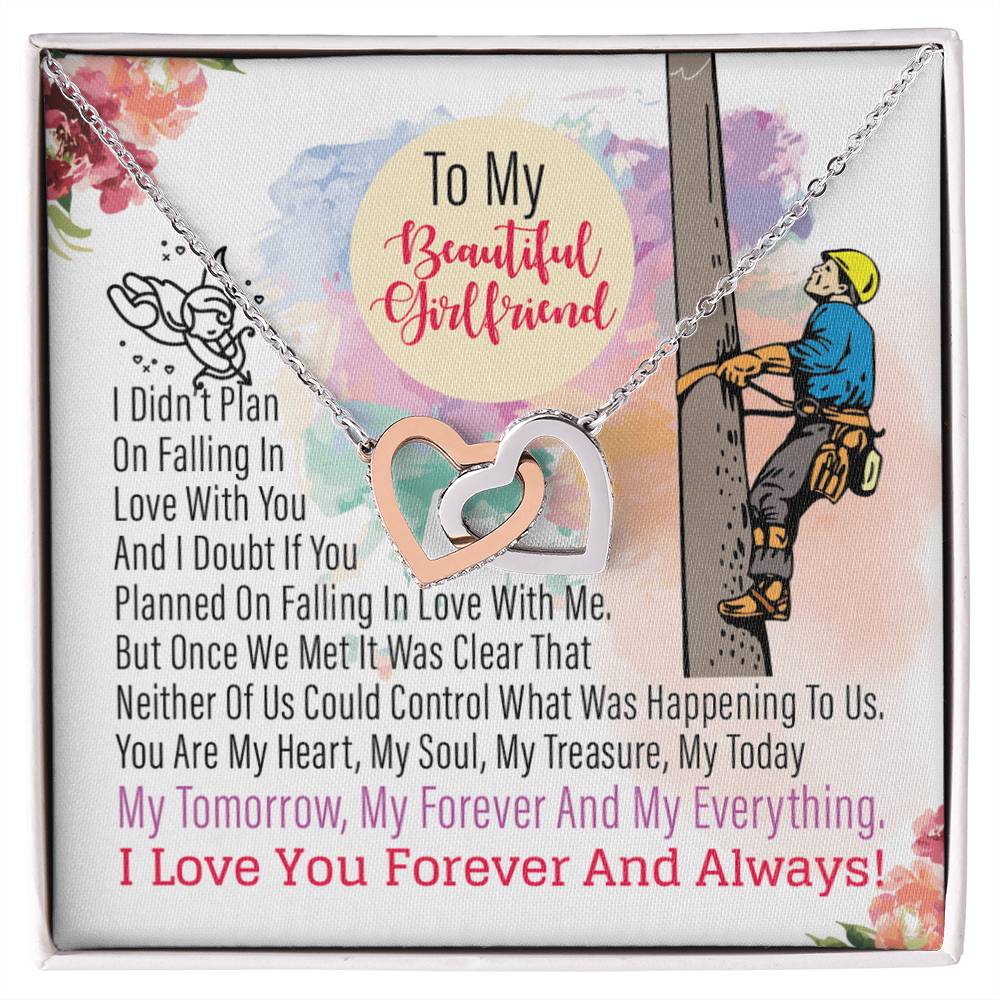 Lineman&#39;S Girlfriend - Interlocking Heart Necklace Interlocking Hearts Necklace
