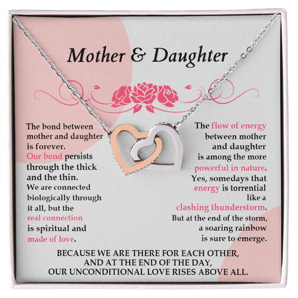 Gift For Mom - We Are Connected - Interlocking Interlocking Hearts Necklace