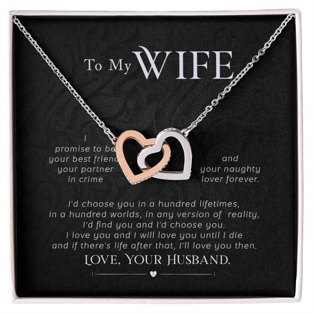 Interlocking Hearts Necklace Anniversary Gift For Wife Gift For Her From Husband Gift For Her Mothers Day Gift Valentines Day Gift Gifts For Wife Christmas Gift