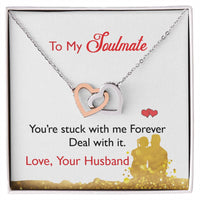 To My Wife - Black Friday Special Interlocking Hearts Necklace
