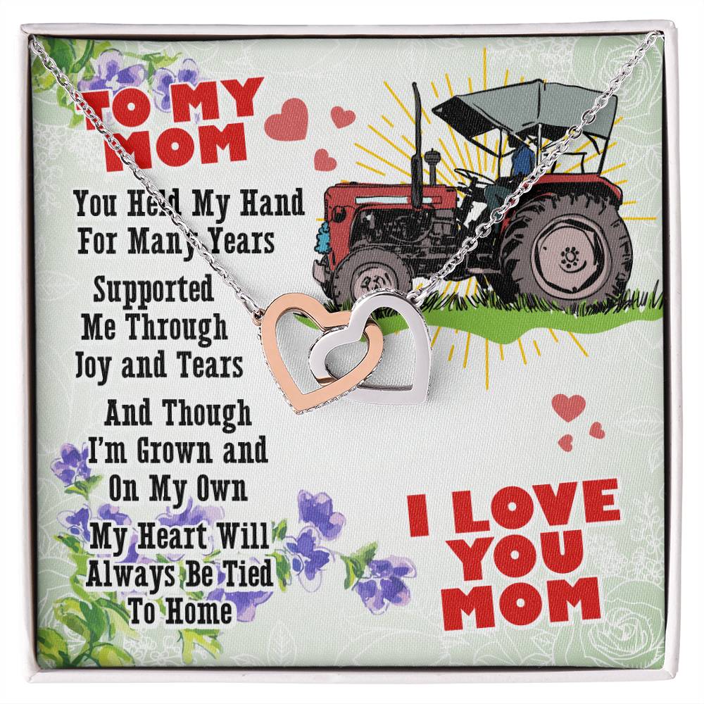 Farmer'S Mom- Interlocking Heart Necklace Interlocking Hearts Necklace