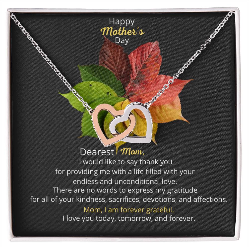 Gift For Mom Interlocking Hearts Mother&#39;S Day Gift Birthday Gift For Mom Interlocking Hearts Necklace