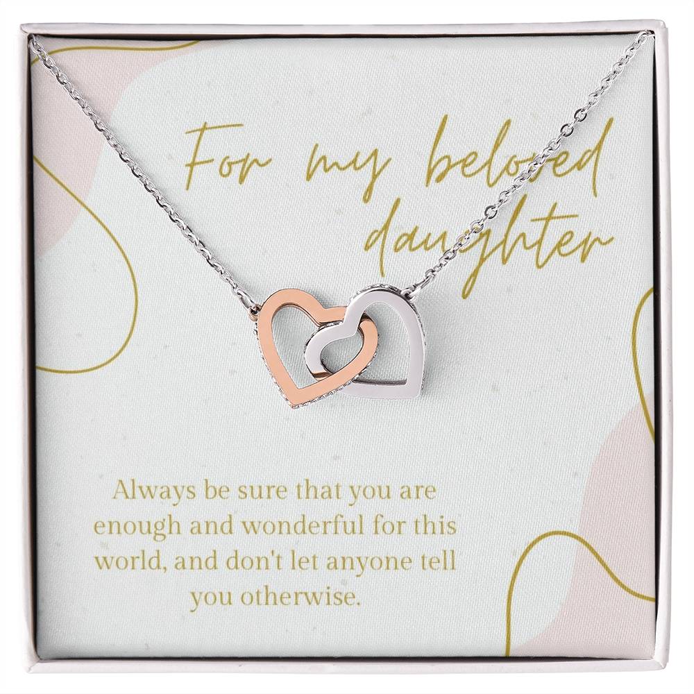 For My Beloved Daughter 👧🥰 - Interlocked Hearts Interlocking Hearts Necklace
