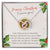 Merry Christmas Interlocking Hearts Necklace Cream Holly
