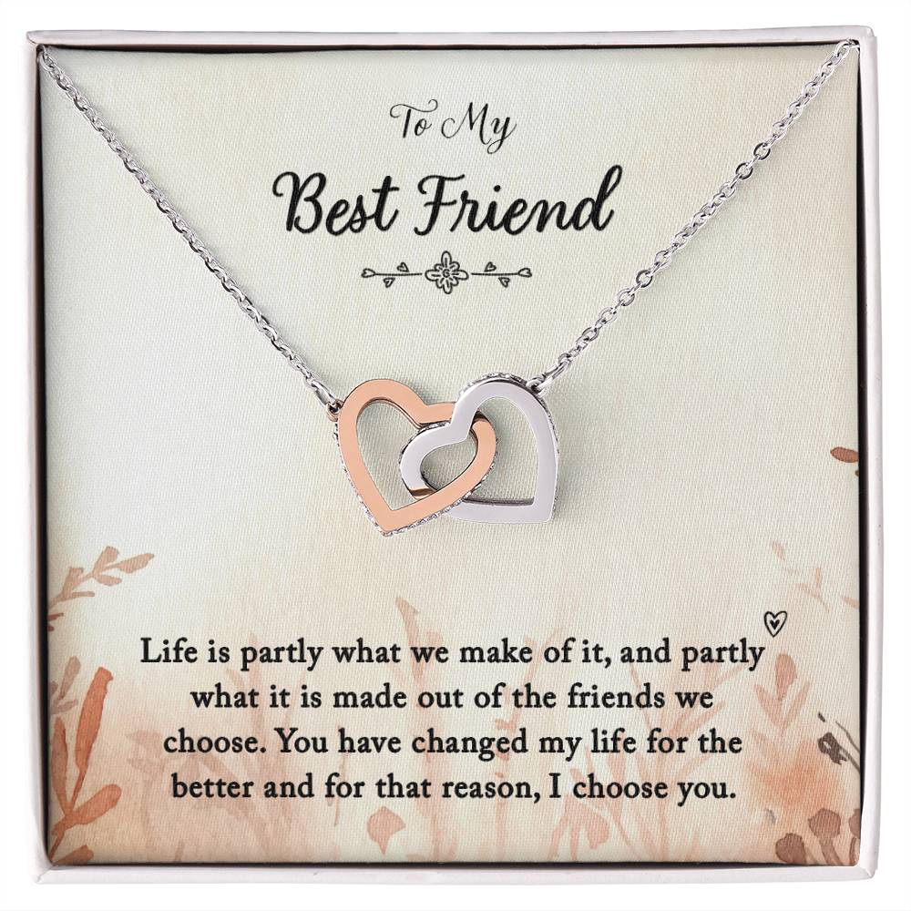 Interlocked Hearts Necklace For Best Friend Interlocking Hearts Necklace