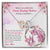 To My Daughter - Unique Heart Bonding Necklace Gift Set Interlocking Hearts Necklace