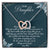 To My Daughter Interlocking Hearts Necklace Message Card
