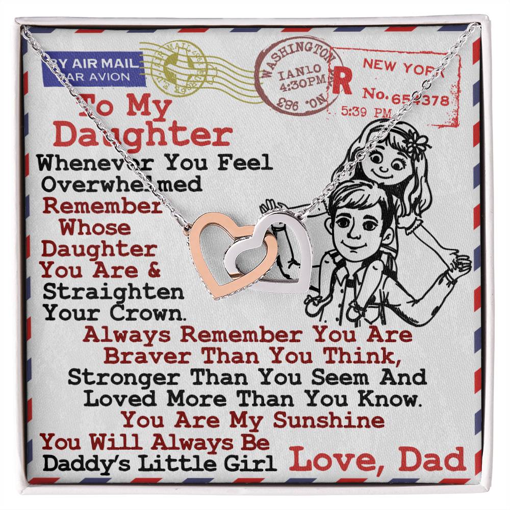 Gift For Daughter - Interlocking Heart Necklace Interlocking Hearts Necklace